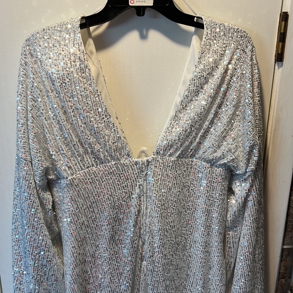 Silver Sequin Dress - Picture 3 of 4